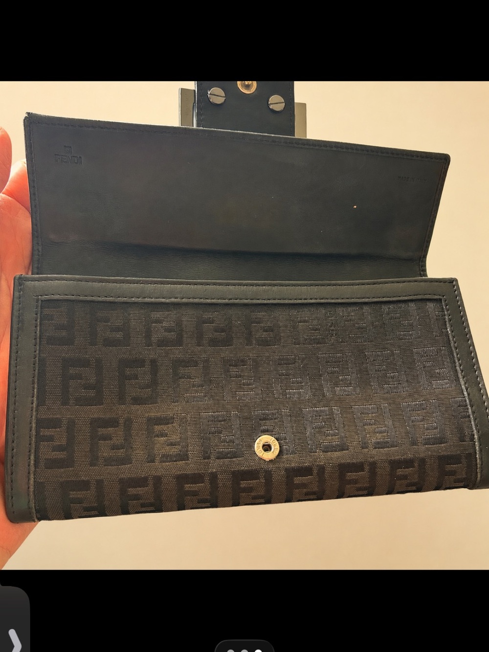 FENDI ZUCCHINO FF logo Canvas Continental Wallet GUC - Picture 5 of 9